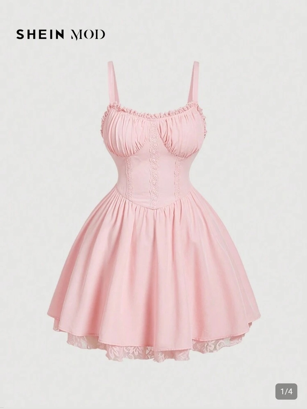 SHEIN Pink Ruffled Mini Dress
